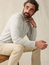 Faherty Slub Hoodie in Light Grey Heather