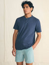 Faherty Sunwashed SS Henley in Dune Navy