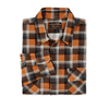 Filson Field Flannel Shirt in Amber Rust Grey Plaid