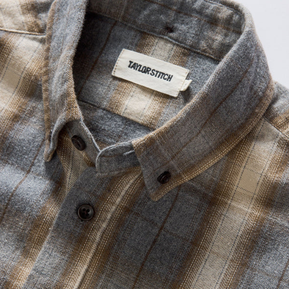 Taylor Stitch Jack Shirt in Brushed Heather Grey Plaid