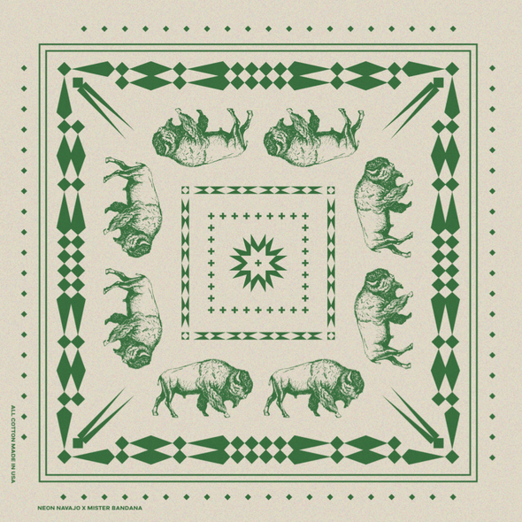 Mister Bandana Great Plains Buffalo in Rattan