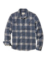 Marine Layer Pacifica Stretch Twill Shirt in Dark Blue Plaid