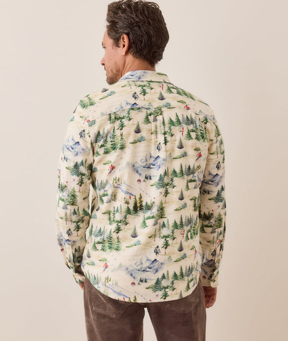 Marine Layer Slope Stretch Selvage Shirt in Ski Mountian