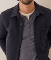 Marine Layer Corbet Quilted Overshirt in Navy