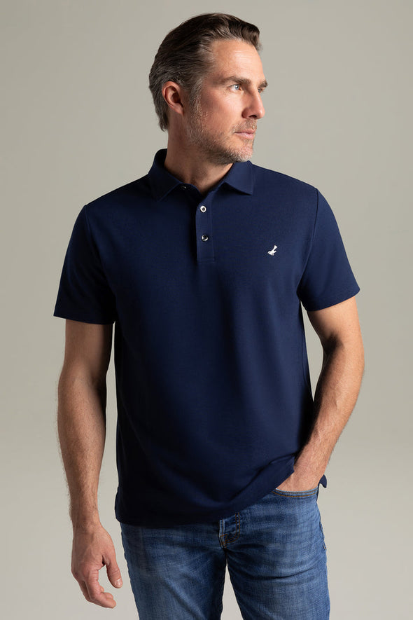 HyperNatural El Capitan Classic Fit Polo in Midnight Navy