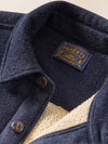 Faherty Range Fleece Lined CPO in Navy Shadow Twill