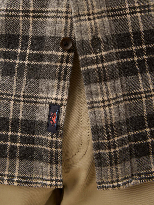 Faherty LS Super Brushed Flannel in Dark Cloud Plaid