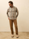 Faherty Soft Twill LS Movement Shirt  in Olive Sands Plaid