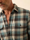 Faherty Legend Sweater Shirt in Atlantic Stone Buffalo