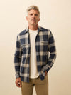 Faherty LS Legend Sweater Shirt in Navy Cloud Plaid