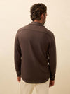 Faherty LS Legend Sweater Shirt in Valley Brown Twill