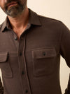 Faherty LS Legend Sweater Shirt in Valley Brown Twill