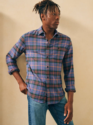 Faherty Super Brushed LS Flannel Shirt in Trestle Tree Plaid