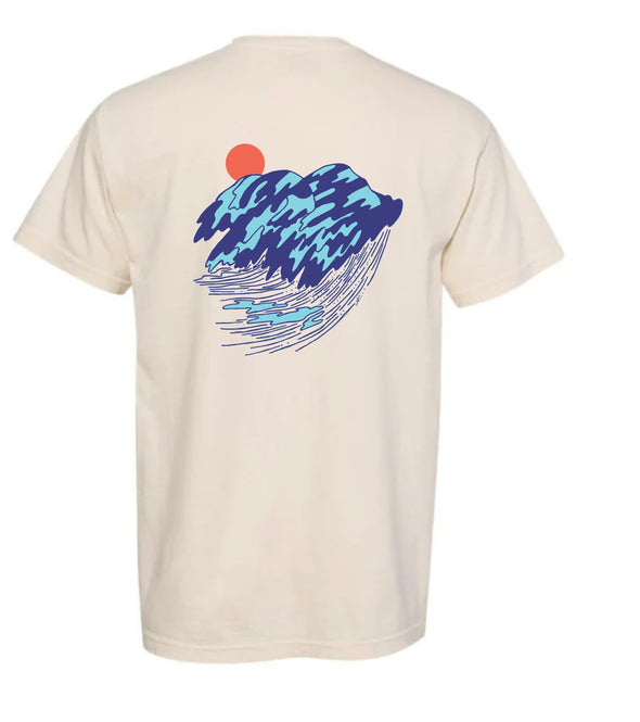 Journeyman Co. Wave & Sun Tee in Ivory