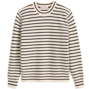 Alex Mill Jordan Washed Cashmere Sweater in Ivory/Navy Stripe