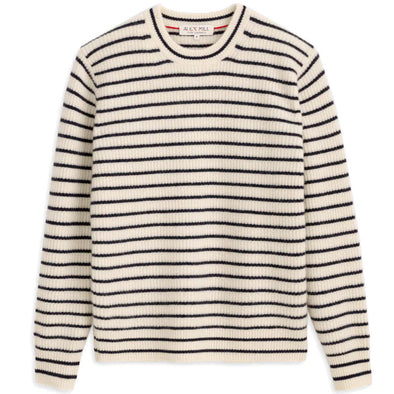 Alex Mill Jordan Washed Cashmere Sweater in Ivory/Navy Stripe