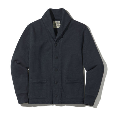 Grayers Dunlop Waffle Lined Cardigan in Blue Graphite
