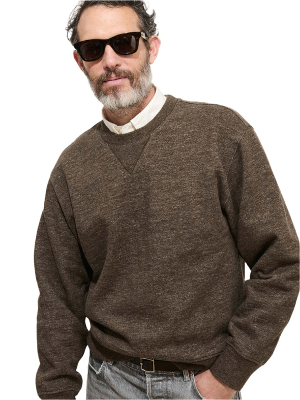Alex Mill Marlon Sweatshirt in Heather Chocolate