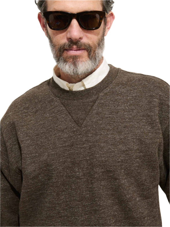 Alex Mill Marlon Sweatshirt in Heather Chocolate