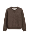 Brown sweatshirt on a light gray background