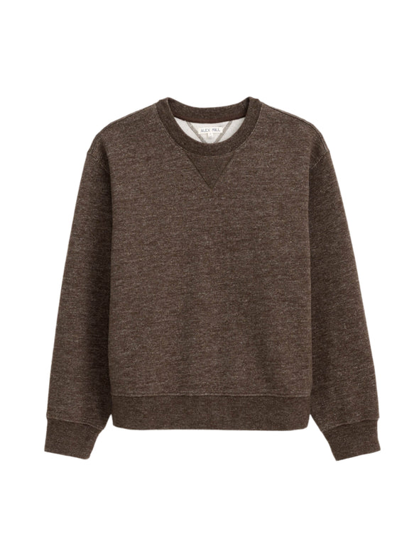 Brown sweatshirt on a light gray background