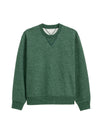 Green sweatshirt on a light gray background