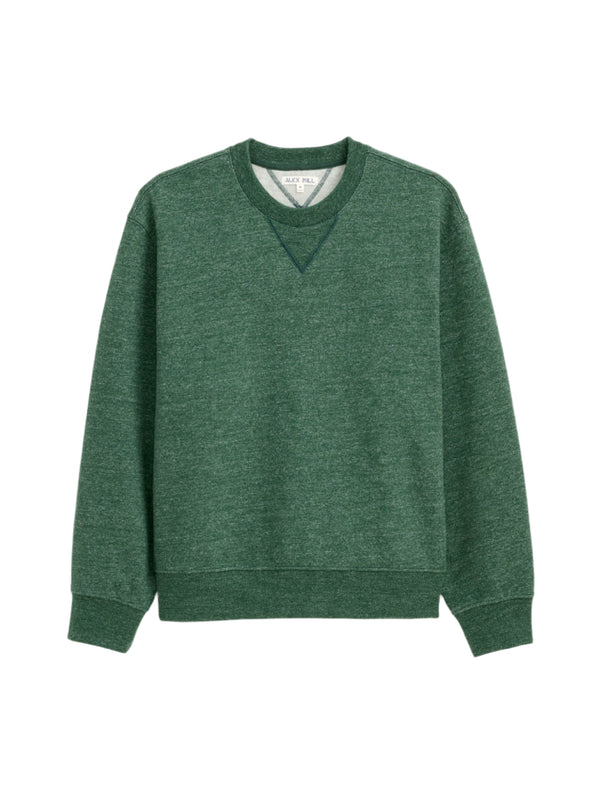 Green sweatshirt on a light gray background