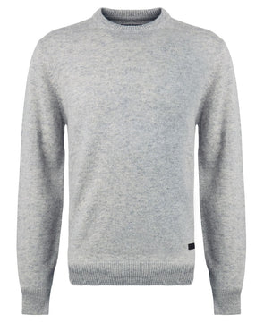 Barbour Essential Crew Sweater in Light Grey Marl