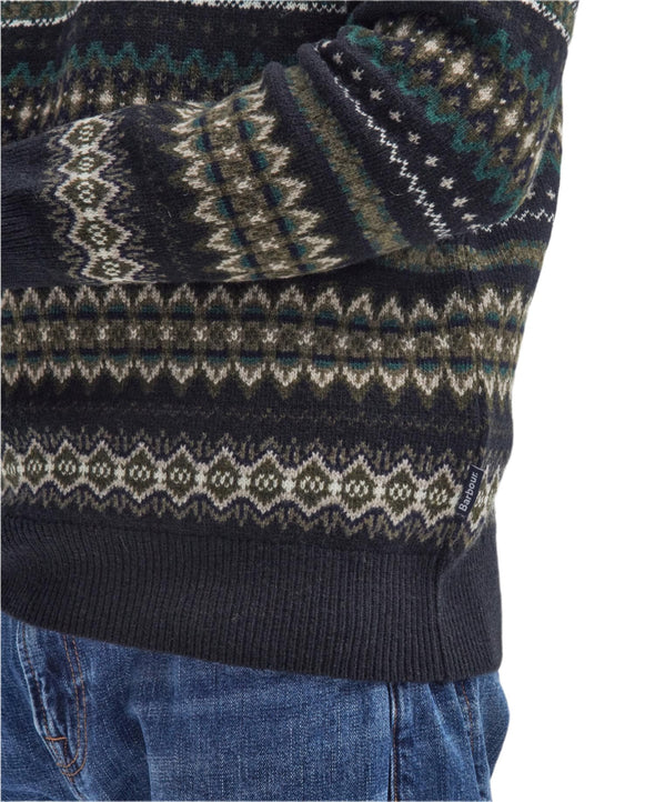 Barbour Case Fair Isle Sweater in Black Marl