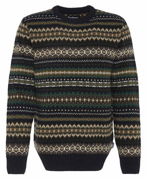 Barbour Case Fair Isle Sweater in Black Marl