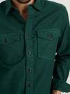 Alex Mill Frontier Chamois Shirt in Trekking Green