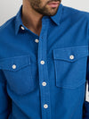 Alex Mill Frontier Chamois Shirt in Washed Cobalt