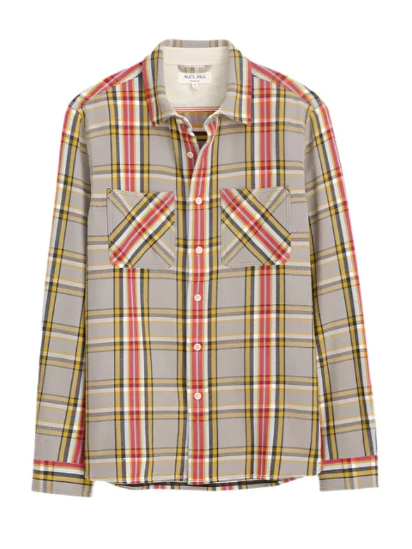 Alex Mill Chore Shirt in Vintage Wash Flannel Grey Plaid