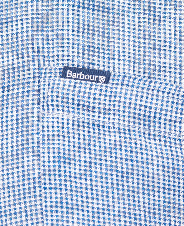 Barbour Linton Linen LS Shirt in Navy