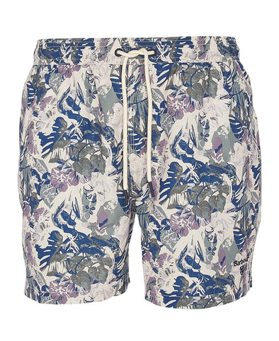 Barbour Hindle Palm-Leaf Swim Shorts in Olive