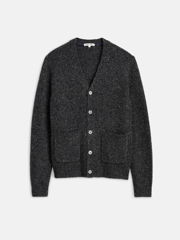 Alex Mill Donegal wool Hockney Cardigan in Charcoal
