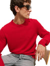 Alex Mill Reverse Seam Crew Sweater in Crimson