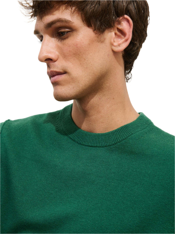 Alex Mill Reverse Seam Crew Sweater in Evergreen