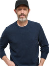 Alex Mill Reverse Seam Crew Sweater in Heather Navy