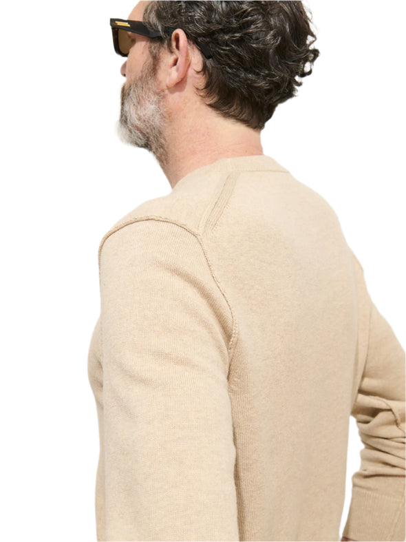 Alex Mill Reverse Seam Crew Sweater in Light Camel