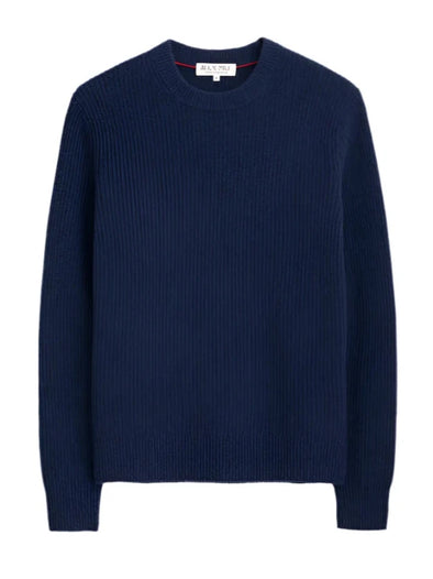 Alex Mill Jordan Washed Cashmere Sweater in Heather Navy