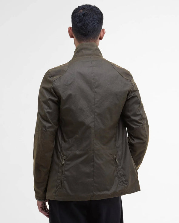 Barbour Beacon Sports Waxed Jacket in Olive