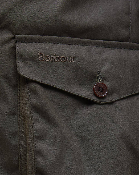 Barbour Beacon Sports Waxed Jacket in Olive