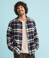 Marine Layer Signature Lined Camping Shirt in Navy / Brown Plaid