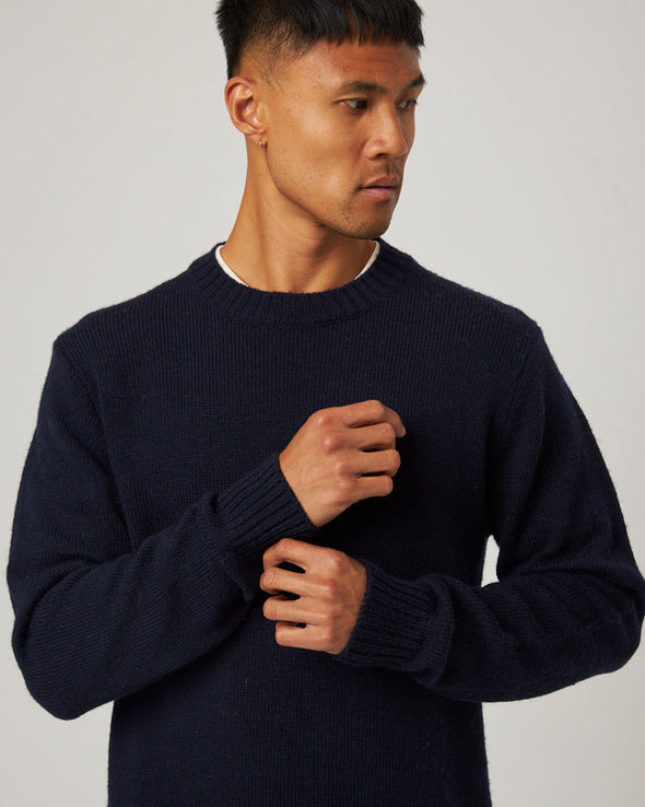 Peregrine Makers Crew Sweater in Navy