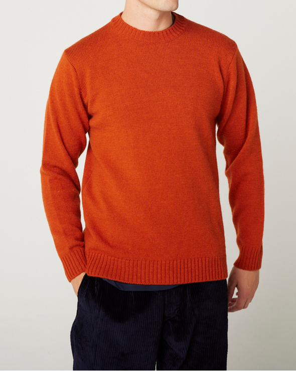 Peregrine Makers Crew Sweater in Orange
