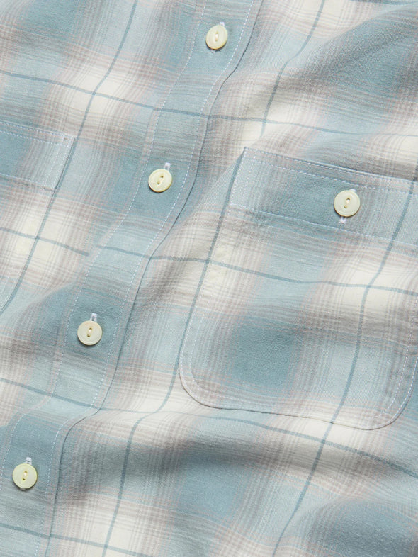 Faherty Tried & True Chambray Workshirt in Emerald Coast Plaid