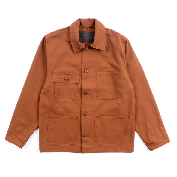 Naked & Famous Chore Coat in Brick Canvas