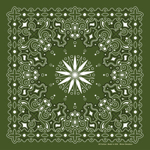 Mister Bandana North Star in Olive Green