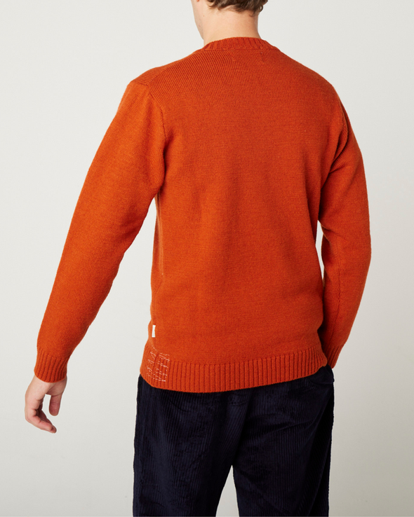 Peregrine Makers Crew Sweater in Orange